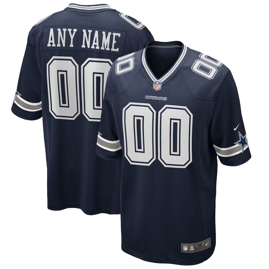 Men Dallas Cowboys Nike Navy Custom Game NFL Jersey->customized nfl jersey->Custom Jersey